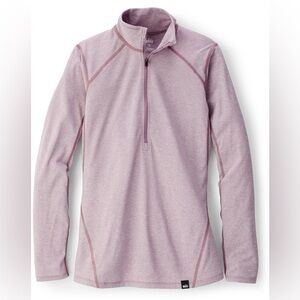 Pink REI Lightweight Base Layer Half Zip Top